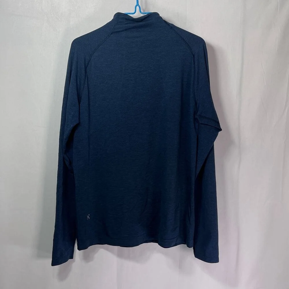 Lululemon Men's Long Sleeve Navy Metal Vent 1/2 zip Shirt Size Large - Picture 5 of 10